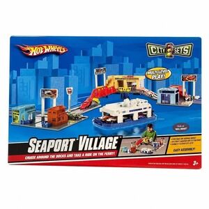 NIB Hot Wheels City Sets Seaport Village Playset 2008 Walmart Exclusive Sealed